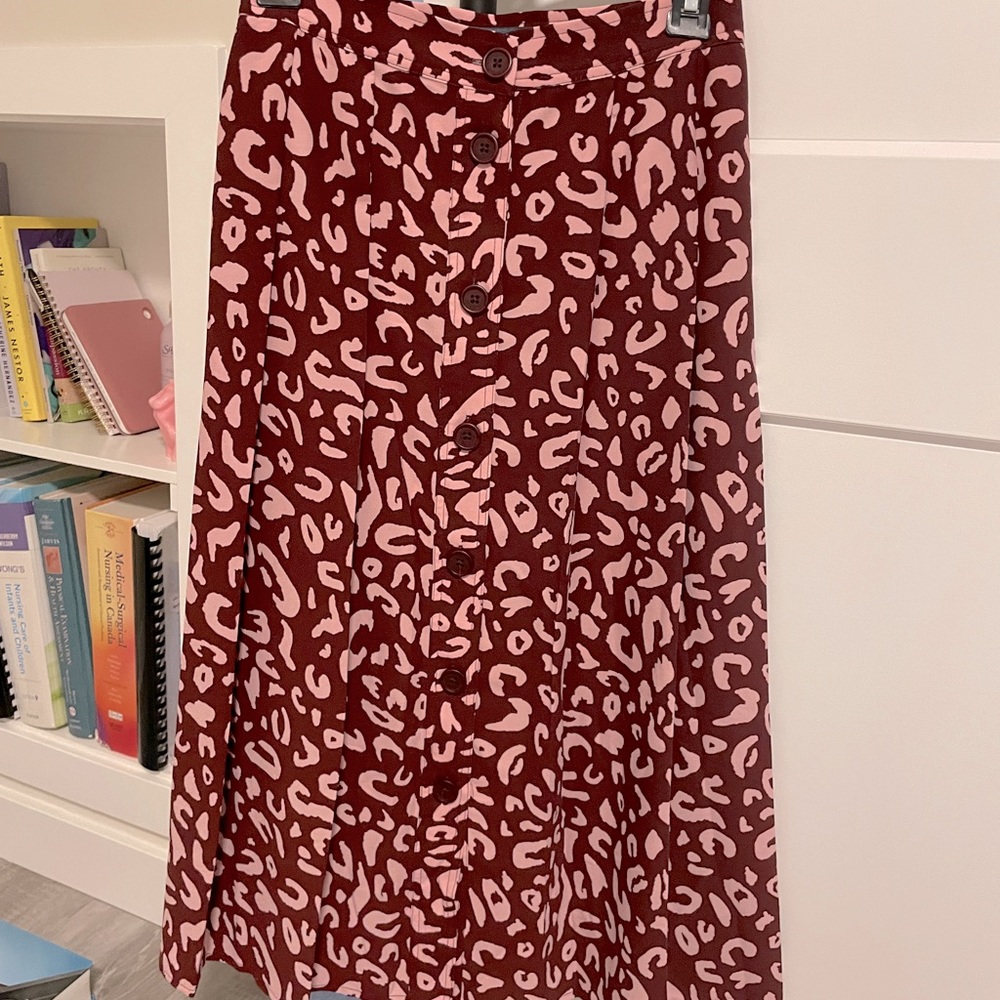 ModCloth high waisted leopard print skirt size 2